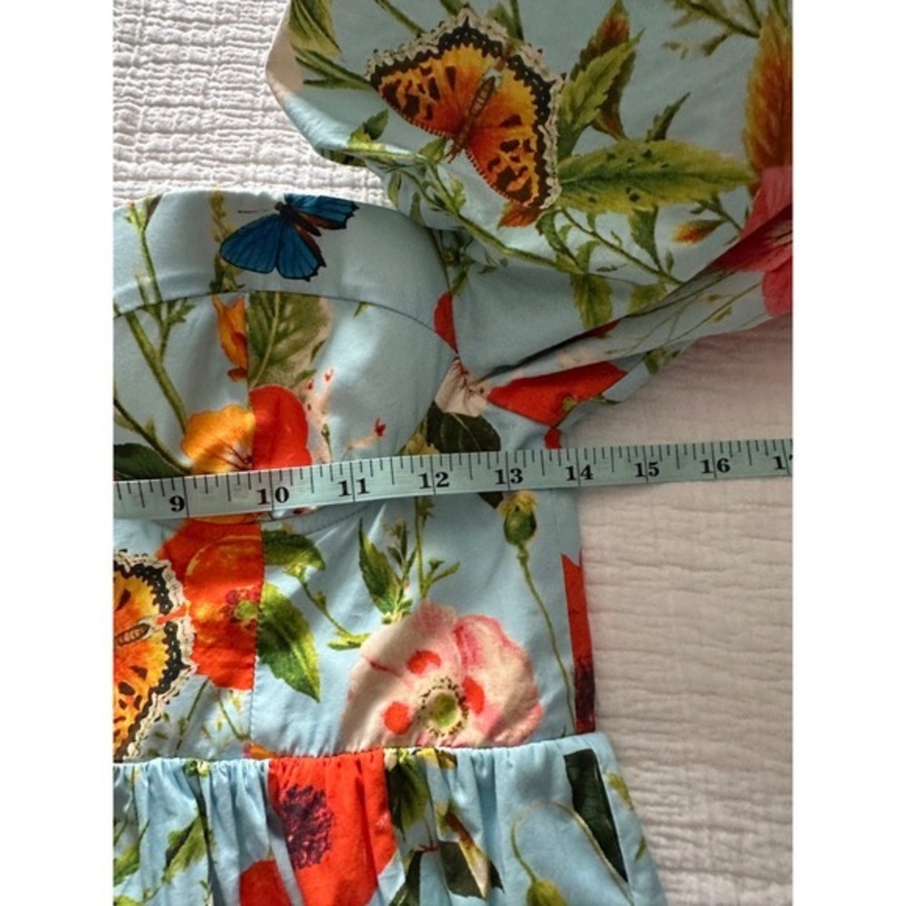 Cara Cara NYC Jessica Floral Puff Sleeve Mini Dress - Size 0 - Picture 5 of 9